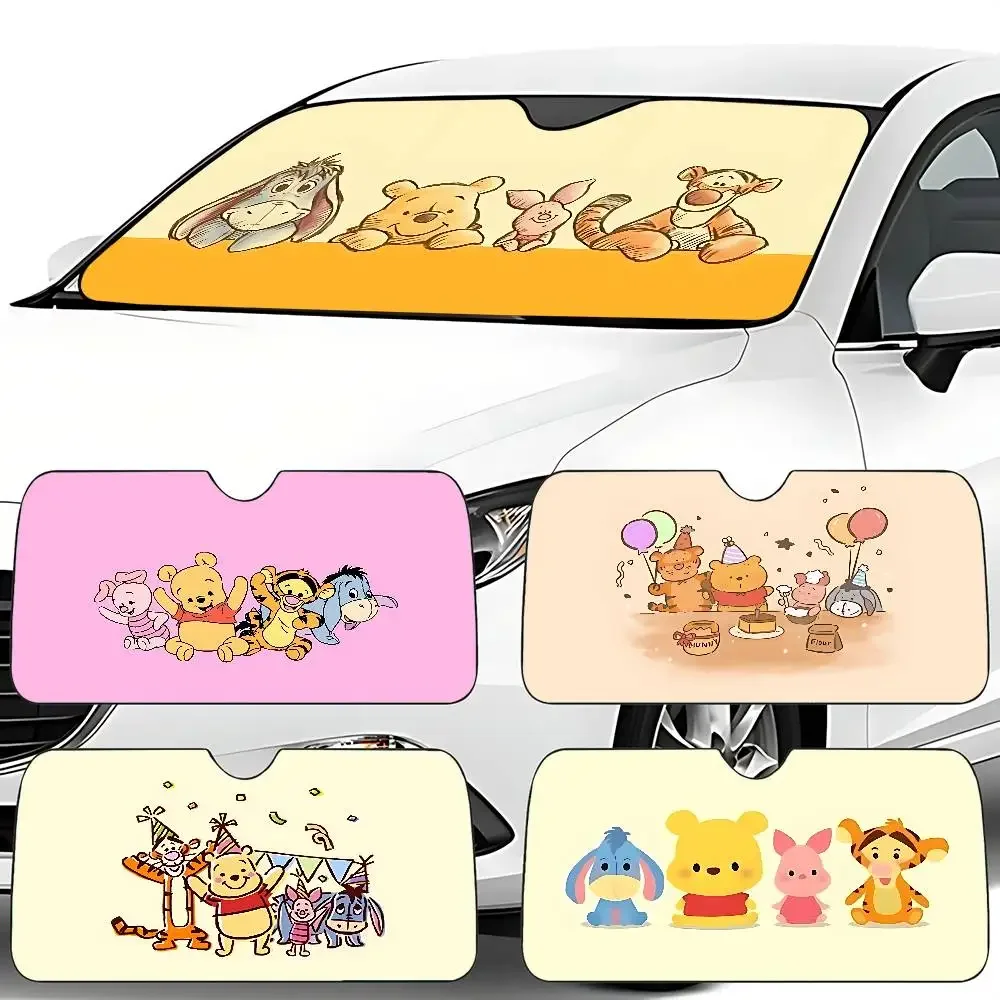 

W-Winnie The Pooh Car SunShade Windscreen Front Window Visor 70x130cm Sun Visor Solar Protect Plaid Gift Novelty Car