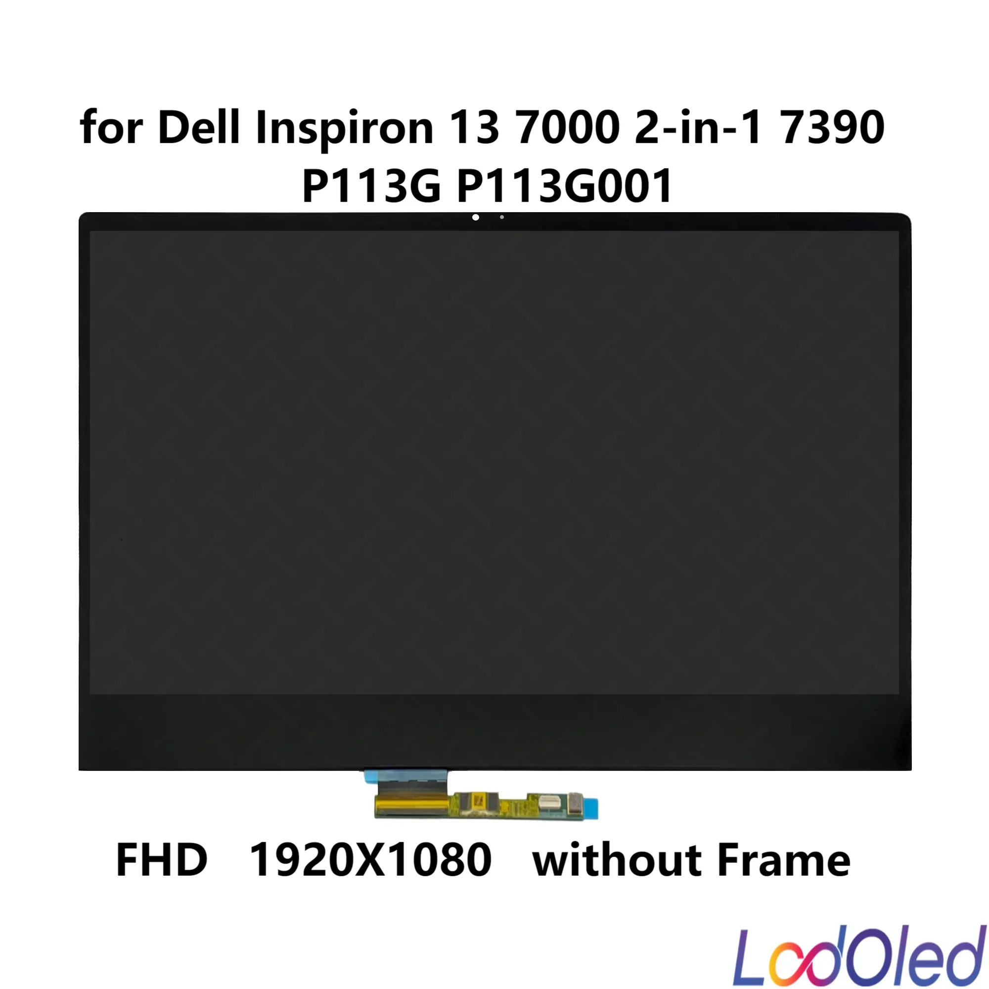 13.3'' FHD IPS for Dell Inspiron 13 7000 2-in-1 7390 P113G P114G LED LCD Touchscreen Digitizer Display Assembly 30/40pins 60 Hz