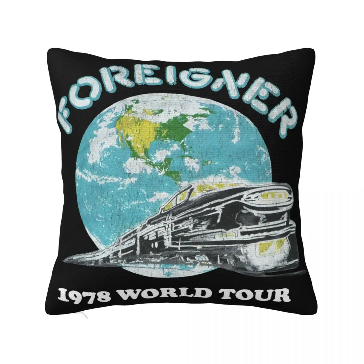 Foreigner 1978 World Tour New Authentic S 2Xl Funny Hot Sale Steampunk Low Price Women Man Slogan Latest Pillow Case