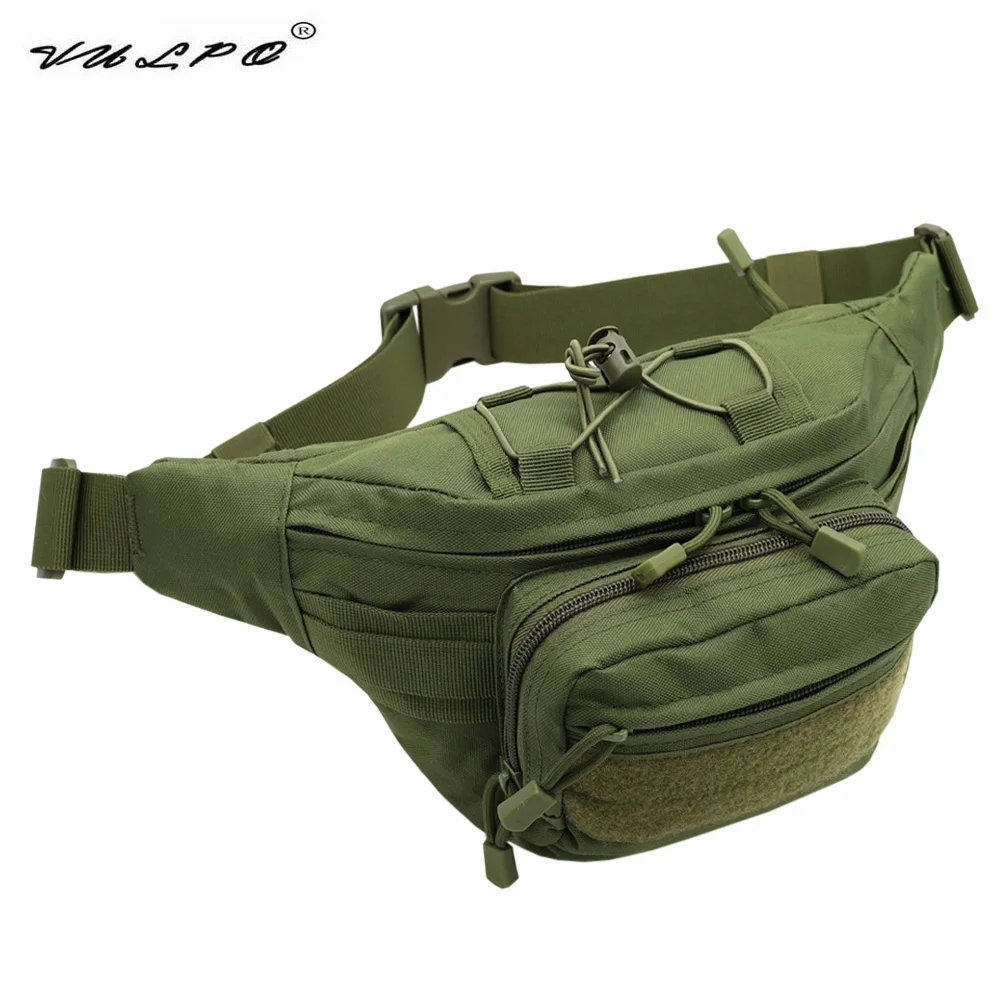 VULPO Outdoor Tactical Waist Pack Men Hiking Camping Sport Bag Nylon Phone Pouch Hunting Pack Bag