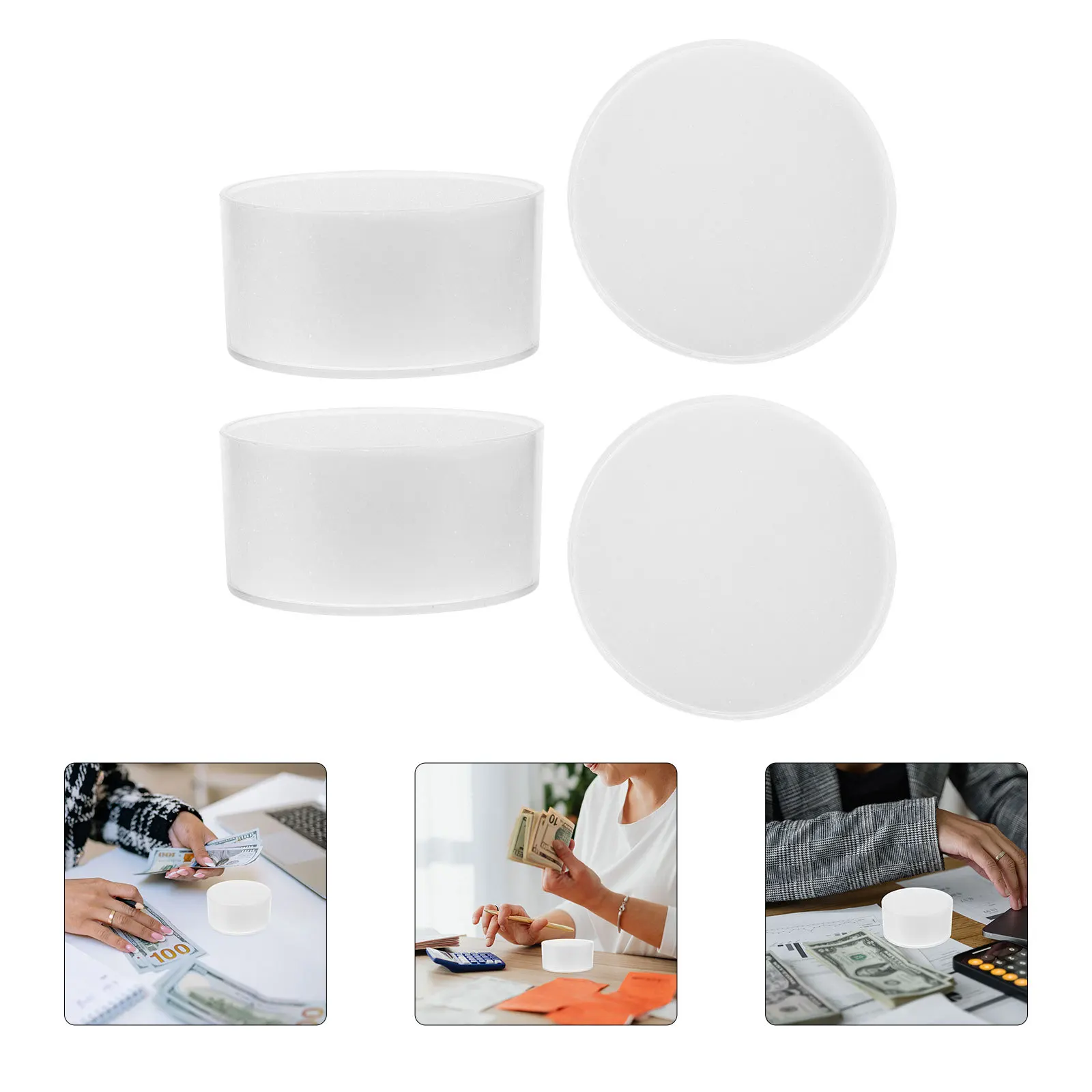 4Pcs Fingertip Moisturizer Non-Slip Tool for Bank Clerks Cashiers Quick Paper Coin Separation Fingertip Moistener