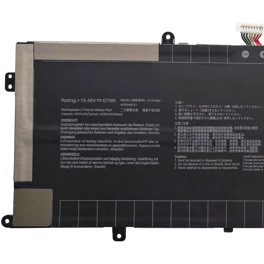 Imagem -02 - Genuíno Original C41n19041 15.48v 67wh Bateria do Portátil para Asus Zenbook 13 Ux325ja Ux325ea Ux363ea C41n1904 Novo