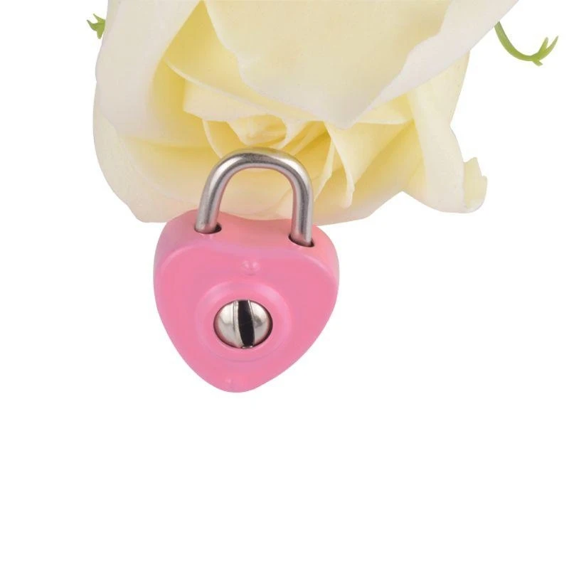 Mini Heart Shaped Lock Wedding Keyed Padlocks for Wish Lock Padlock for Jewelry Box Small Wooden Box