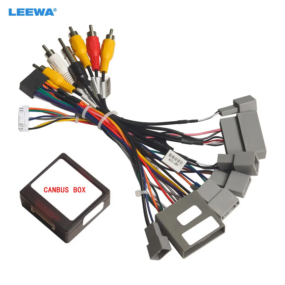 

LEEWA Car 16pin Power Cord Wiring Harness Adapter Canbus For Mitsubishi Outlander/Pajero(07-08,European) Installation Head Unit