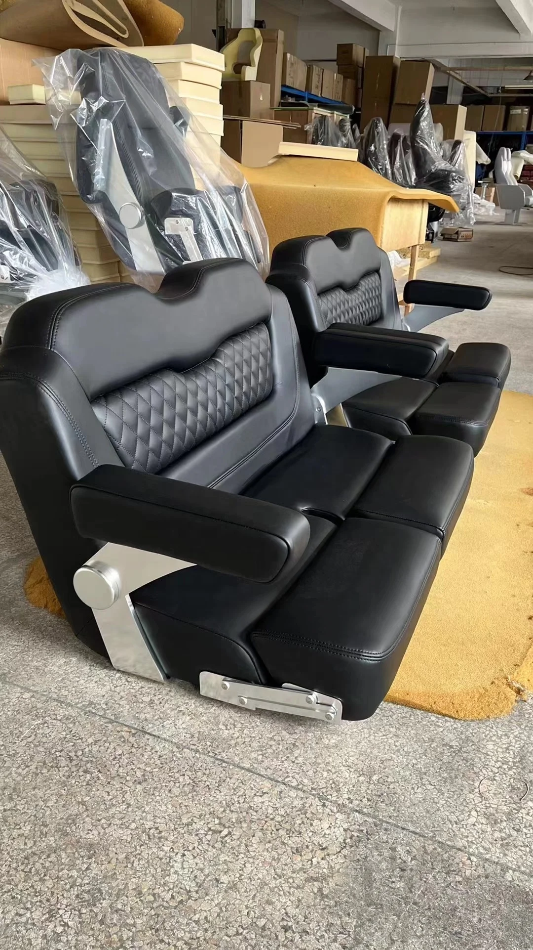 Color Yacht Deluxe Double Chair Foldable Marine Bench Boat Seat