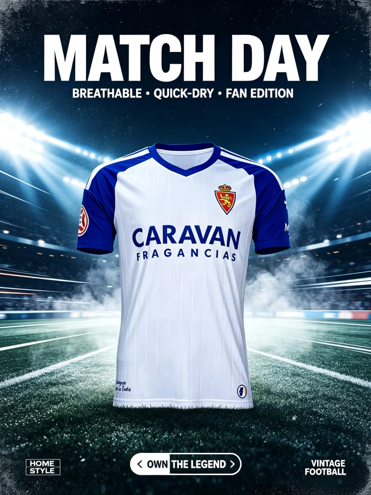 2026 Neues Zaragoza 3D-Druck Fußballtrikot für Männer und Frauen, Sommer-Sport-T-Shirt, atmungsaktiv, schnelltrocknend, Streetwear, Familien- und Kinder-T-Shirts – Detail 3