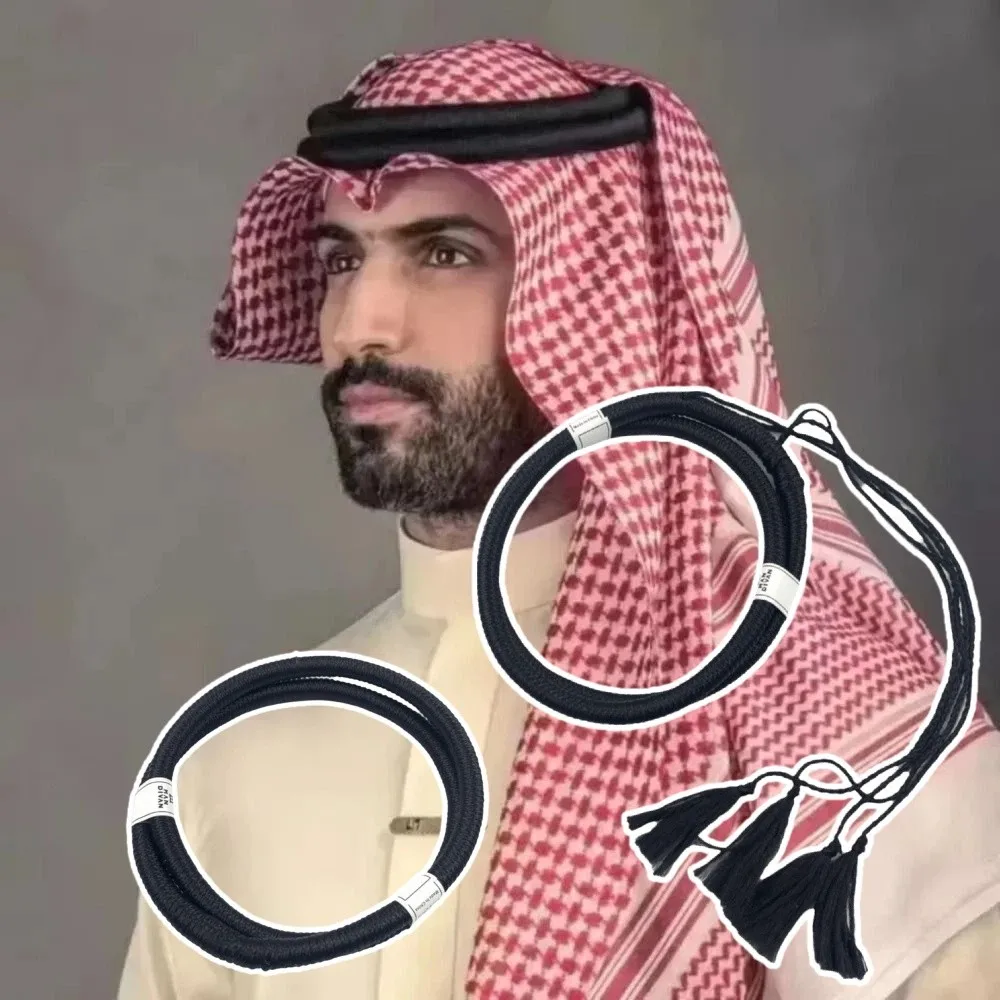 

Unique Arabian Headband Traditional Comfortable Arab Shemagh Adjustable Size Lightweight Arab Head Scarf Rope Theme Parties