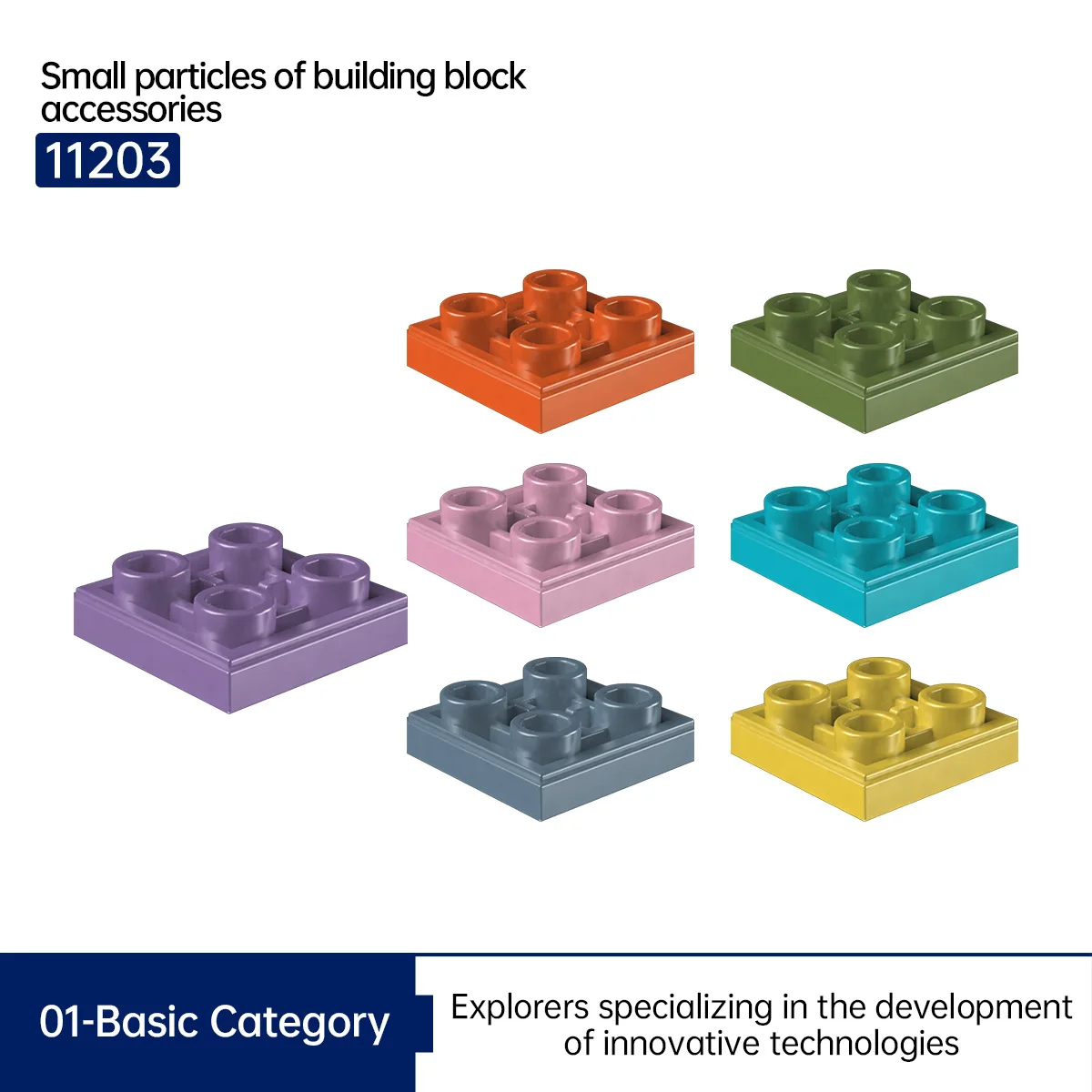 Precision Brick 156Pcs/Lot 11203 Brick Basic Blocks Norm 2X2 Classic Accessorie of Moc Compatibility with Logo Toys