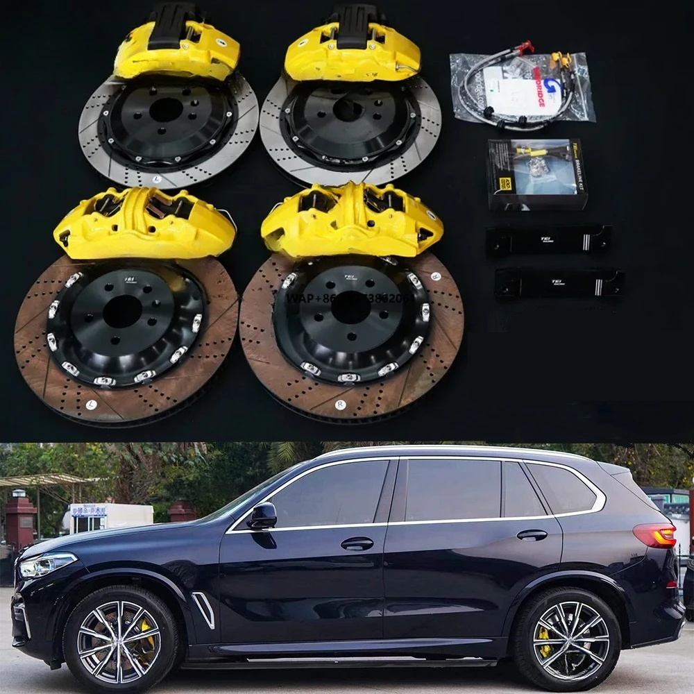 405*34mm Front 6 Piston and 380*28mm Rear 4 Piston Caliper with E-brake Caliper Auto BBK Brake System for X5 20 Inch Rim