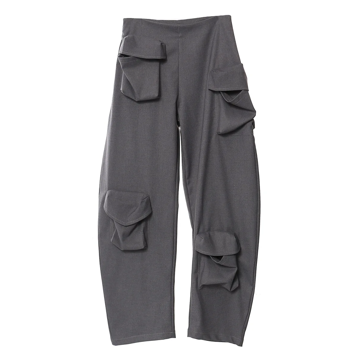 

Women's Casual Cargo Pants High Waist with Cut And 3D Pockets Zipper Fly Fastening And Personalized Design