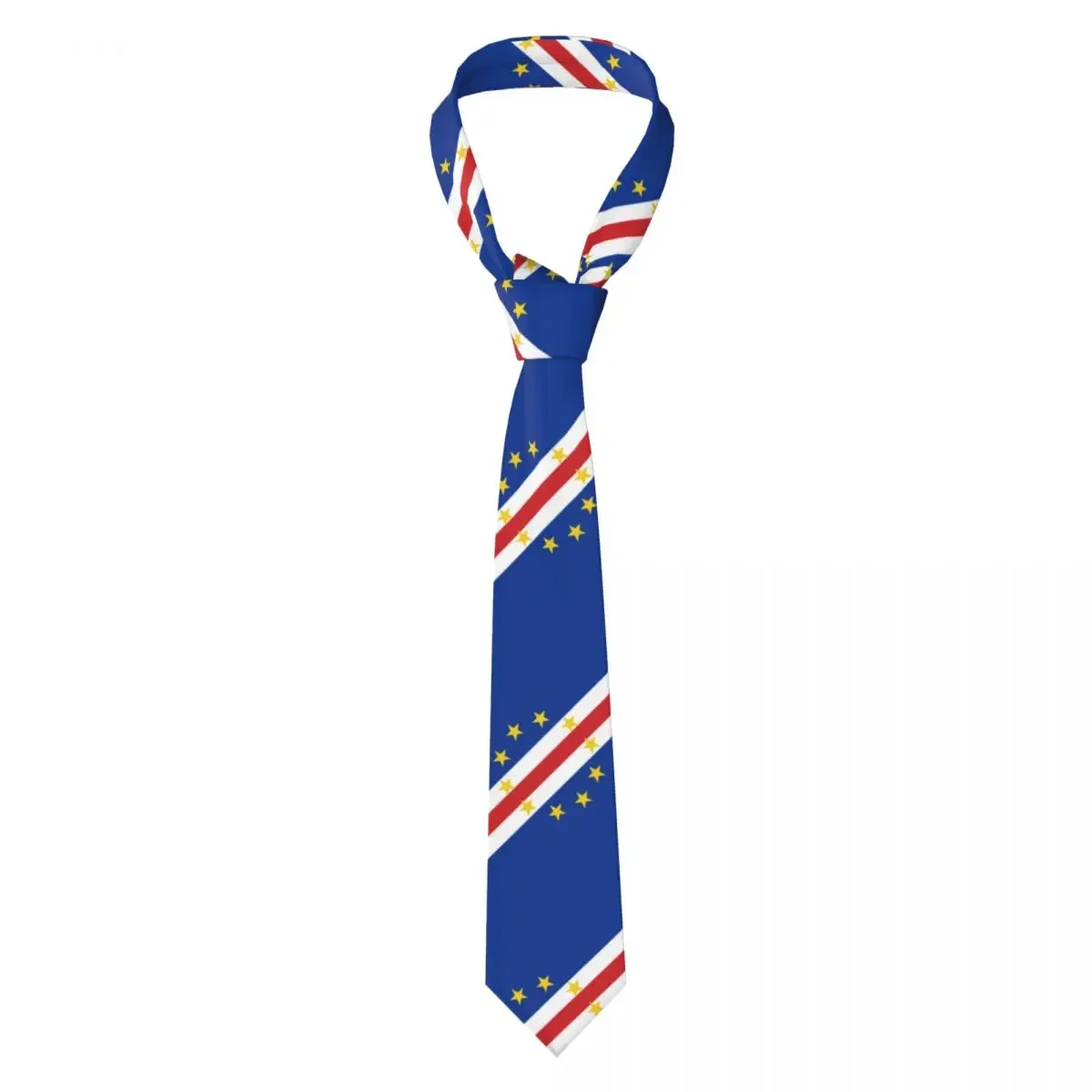 Mens Tie Classic Neckties Cape Verde Flag Narrow Collar Slim Casual Tie Accessories Gift