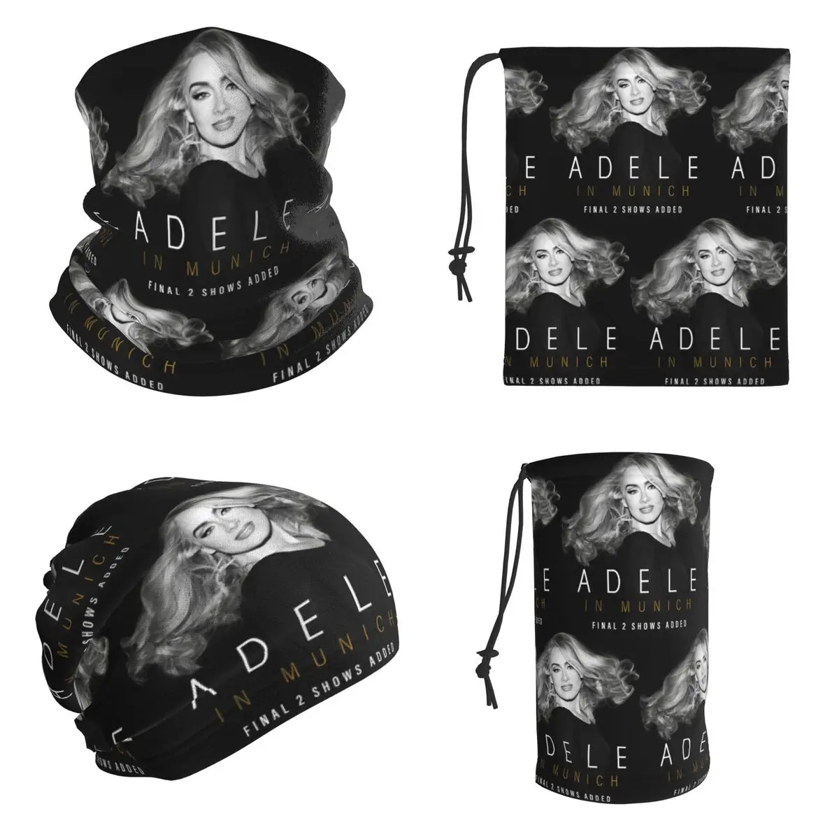 Cool Singer Adele Tour 2024 Music Album Bandana Neck Cover Printed Magic Scarf Running Headband For Men Women Adult Winter