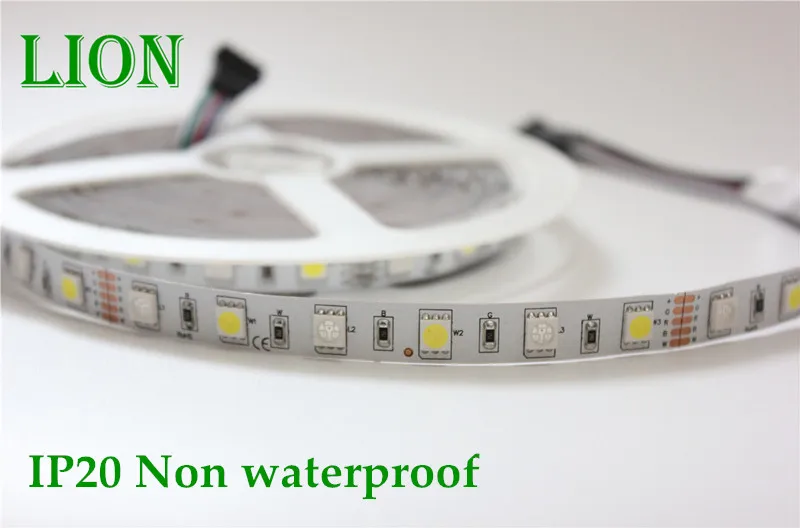 Waterproof IP20/65/67 5050 RGBW WW LED Strip 5M 300 Led SMD 40 Keys IR Remote Controller 12V 5A Power Adapter Flexible Light