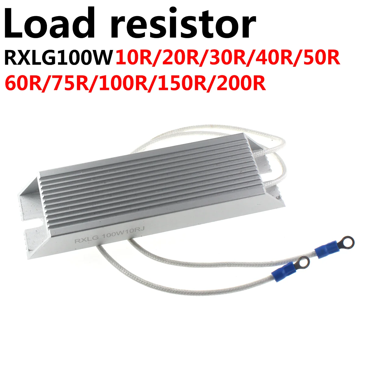 RXLG Aluminum Shell Braking Resistor 500W 1000W Inverter Servo Brake Fixed Resistor 5R‑500R Multiple Resistance Options