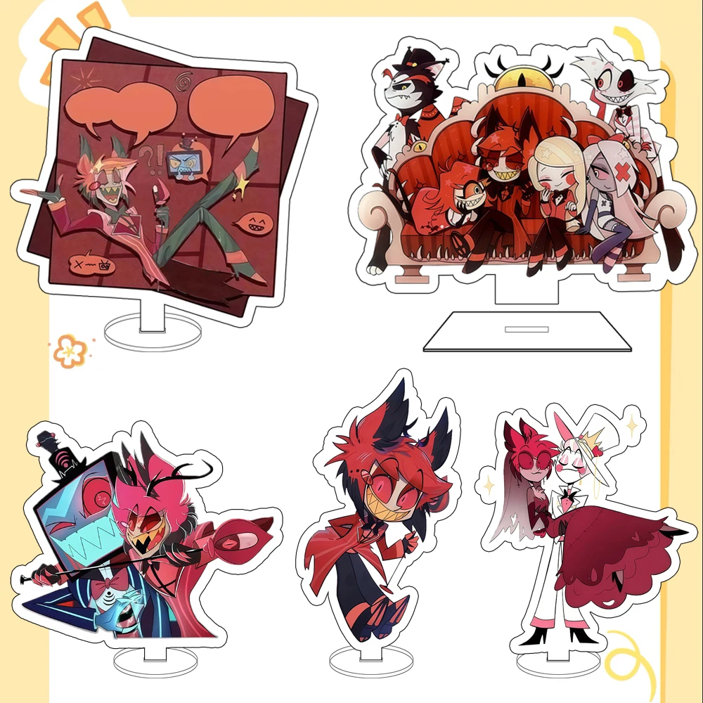 

Для отеля Hazbin Vox Charlie Morningstar Vaggie Angel Dust Alastor 10 см акриловая подставка аниме периферийные устройства настольное украшение подарок
