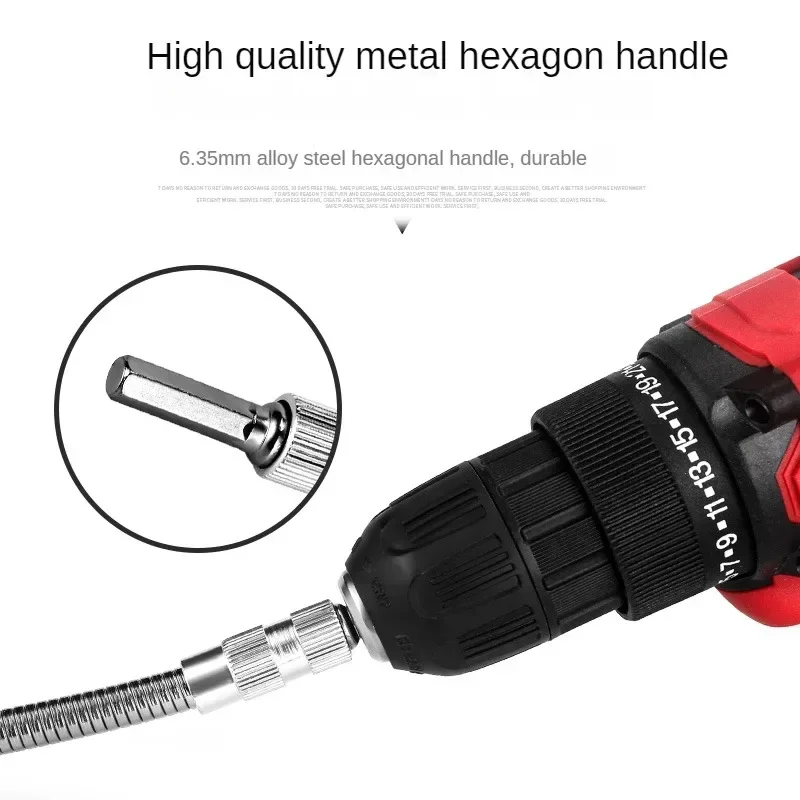 150/300mm Extend Rod Hexagonal Shank Metal Flexible Shaft Extension Drill Holder Magnetic Hex Screwdriver Bit Connection Socket