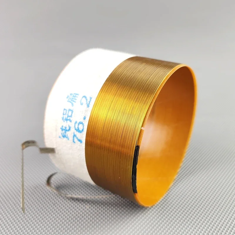 

1PCS 76.2mm 8ohm Fiberglass Pure Aluminum Flat Wire Voice Coil Bass Speaker High-power 76.2Core
