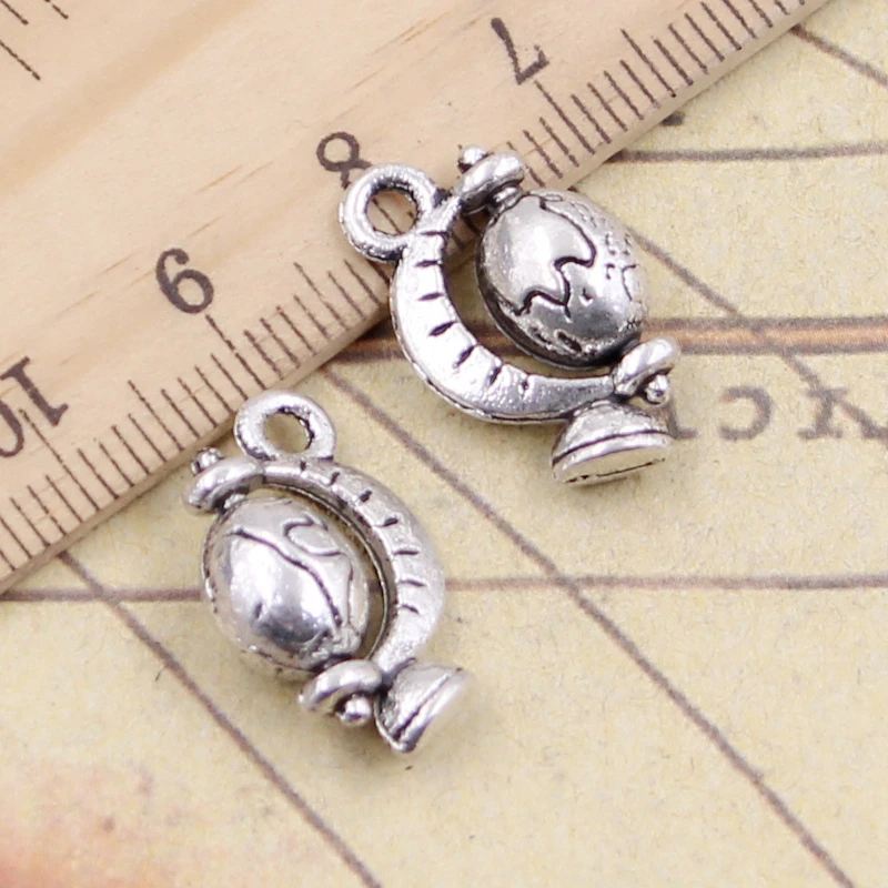 10pcs Charms Tellurian Earth Globe 17x12mm Tibetan Silver Color Pendants Antique Jewelry Making DIY Handmade Craft