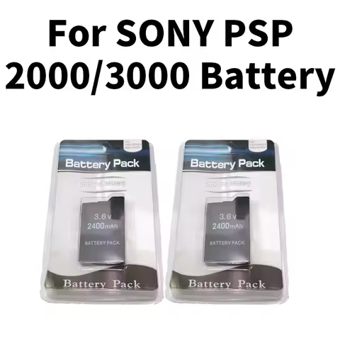 2400mAh Battery for Sony PSP 2000 PSP 3000 PSP-S110, Longer Gaming Time , Rechargeable Li-ion Battery Pack for PSP Console