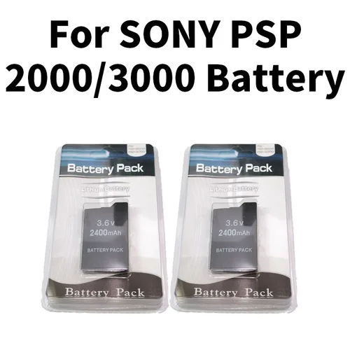 Imagen 1 del producto Batería de 2400mAh para Sony PSP 2000 PSP 3000 PSP-S110, tiempo de juego más largo, paquete de batería recargable de iones de litio para consola PSP