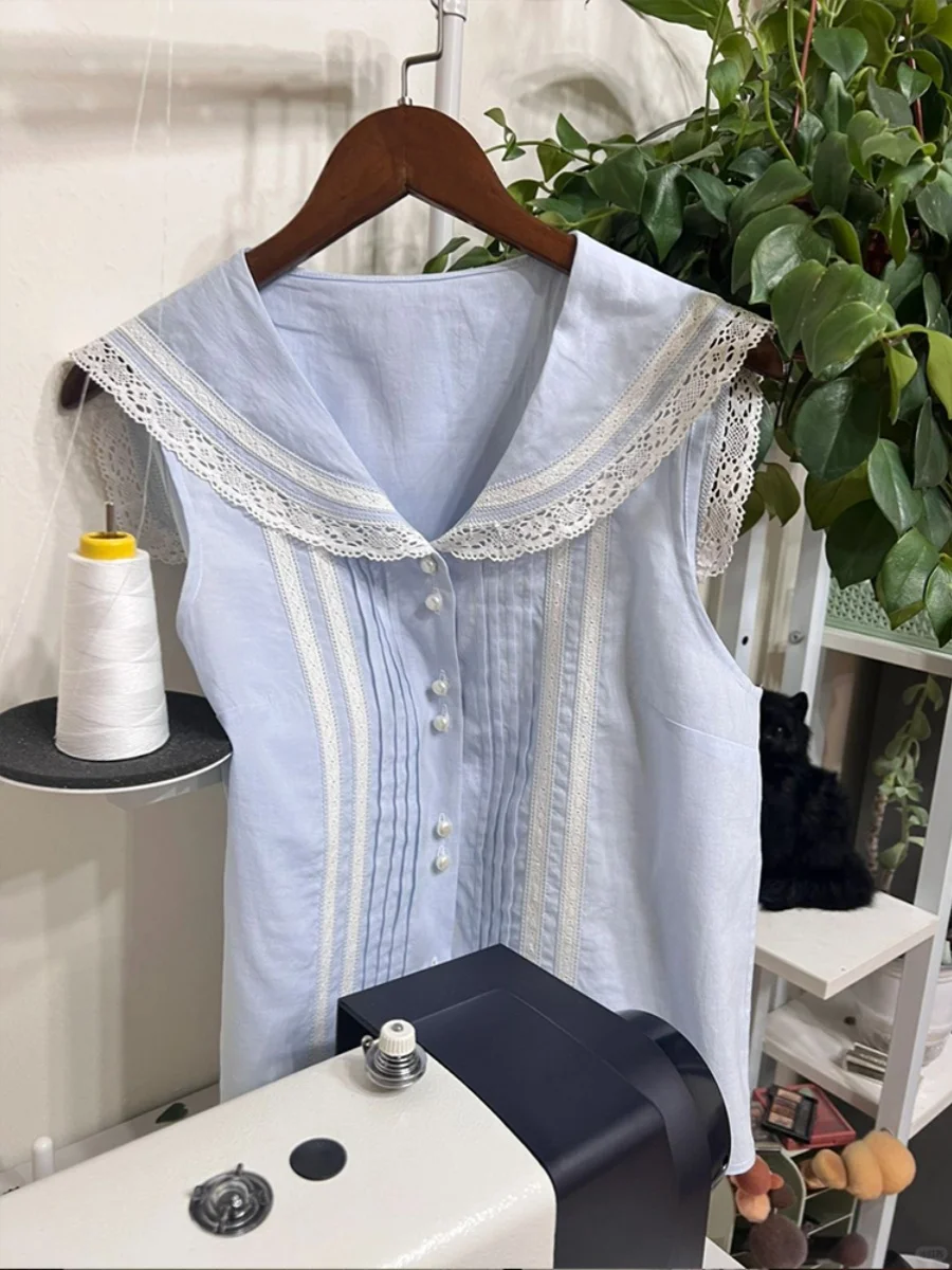 

Ретро-платье с кружевным воротником в морском стиле, женское летнее, новая модель, модное, с плиссировкой, прямого кроя, с цветочным принтом