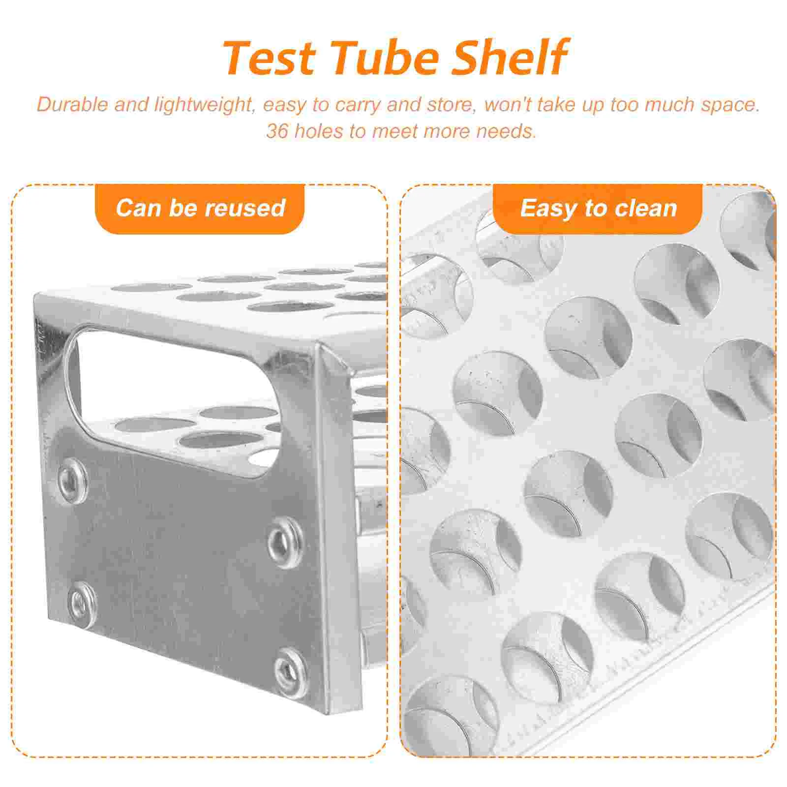 1pc Laboratory Test Tube Stand Aluminum Test Tube Rack Test Tube Holder Test Tube Shelf Laboratory Test Tube Rack