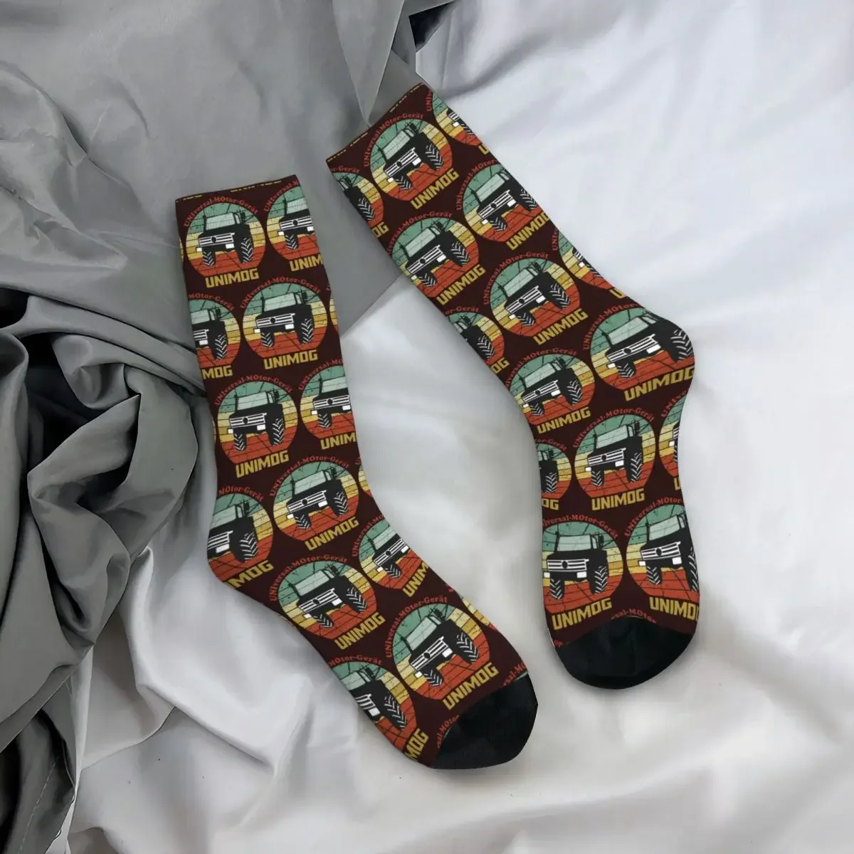 Unimog Retro Socks Harajuku Sweat Absorbing Stockings All Season Long Socks Accessories for Man's Woman's Gifts