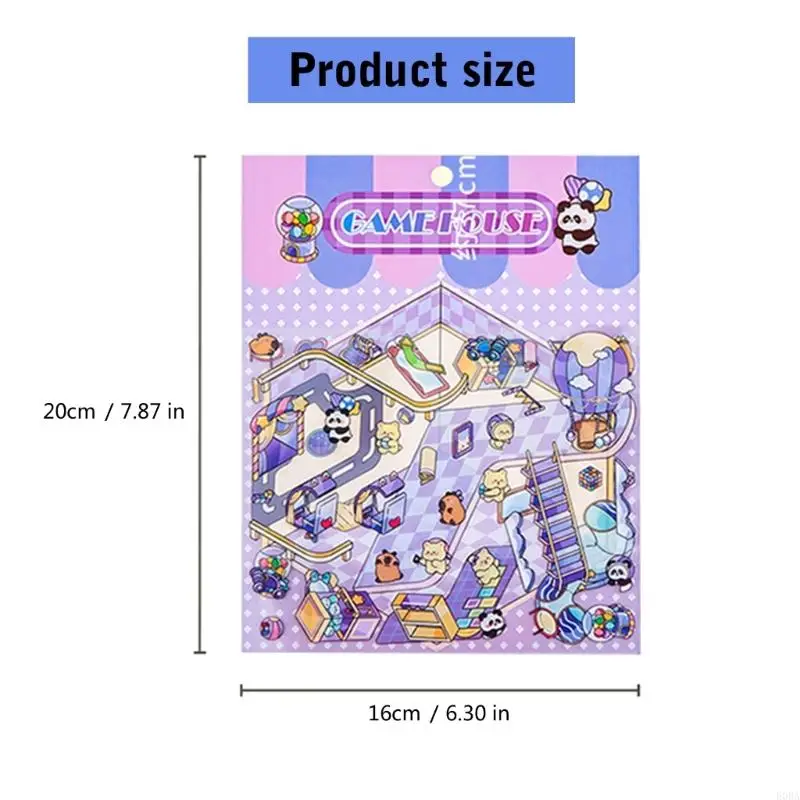 Autocollant scène miniature 3D FUN pour Scrapbooking Journal Notebook Frame photo