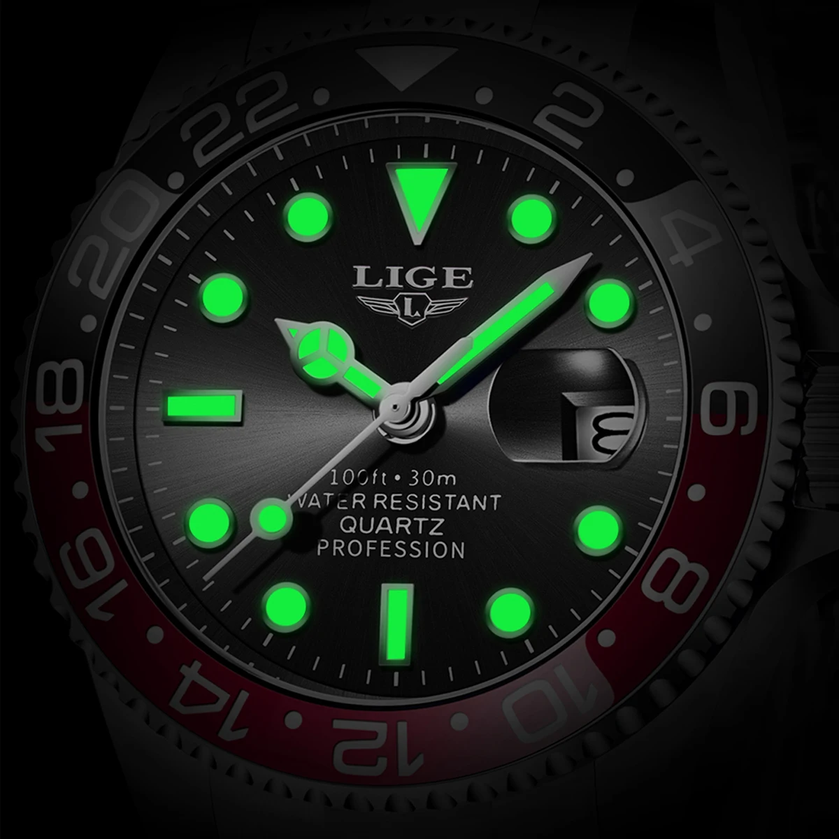 LIGE 新しい高級カップル腕時計クォーツ時計 30 メート - Open Heart Watch のレビューと価格