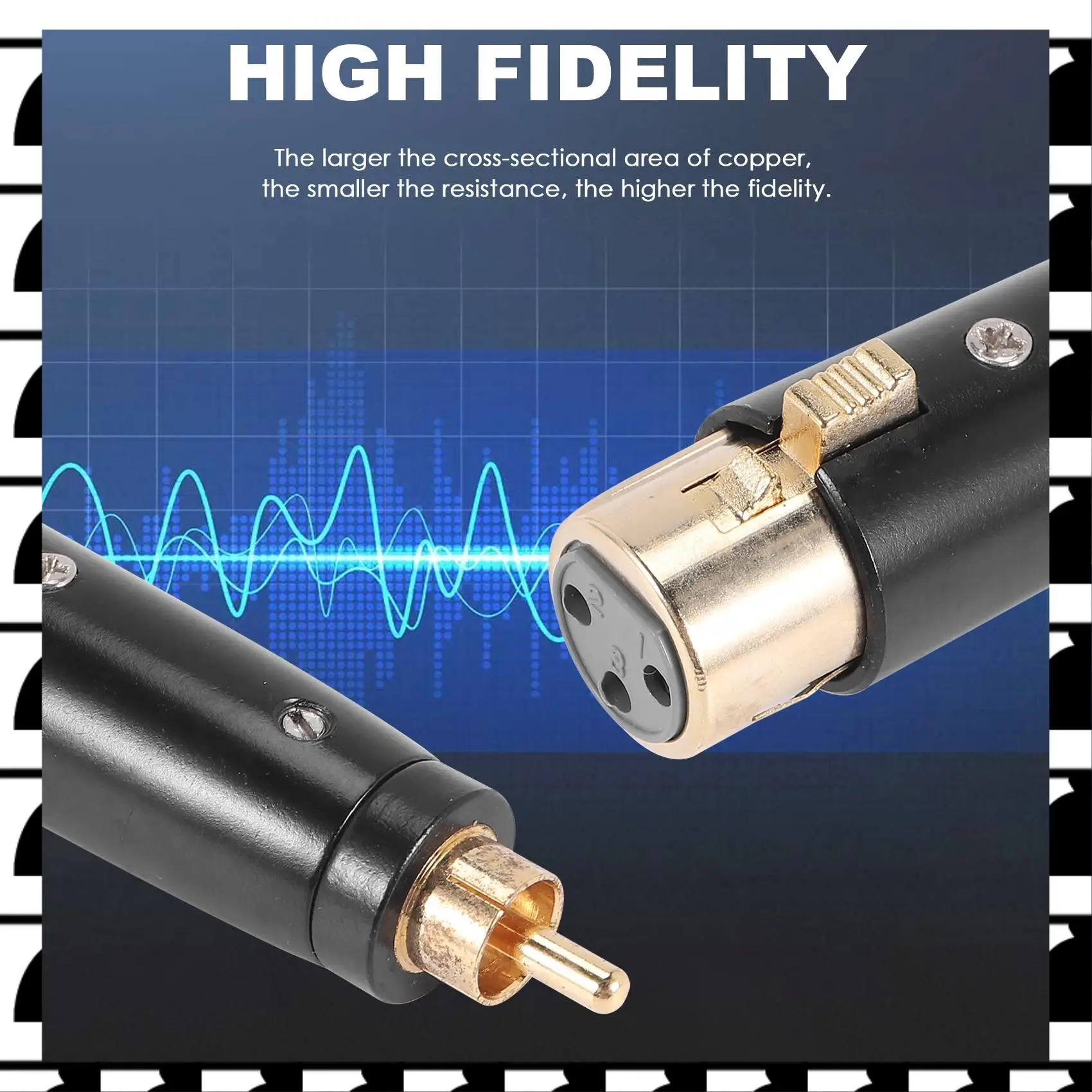

A44U XLR To RCA Adaptor RCA Male To XLR Male Female Adaptor XLR To RCA Female Male Plug Adapter,For Stereo Microphone Cable