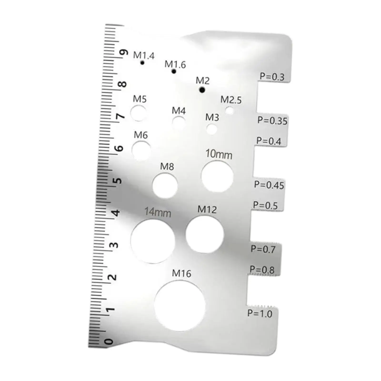 Nut and Bolt Thread Checker Screw Identifier Gauge Board Sizing Tool Screw Size Chart Auto Repairers Stainless Steel Portable