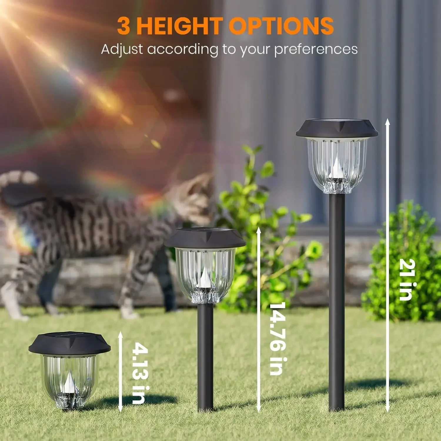 Bright 12 Pack Solar Lights Outdoor IP65 Waterproof,LED Solar Lights for Outside,Landscape Lighting,Garden Decorative for Yard,P