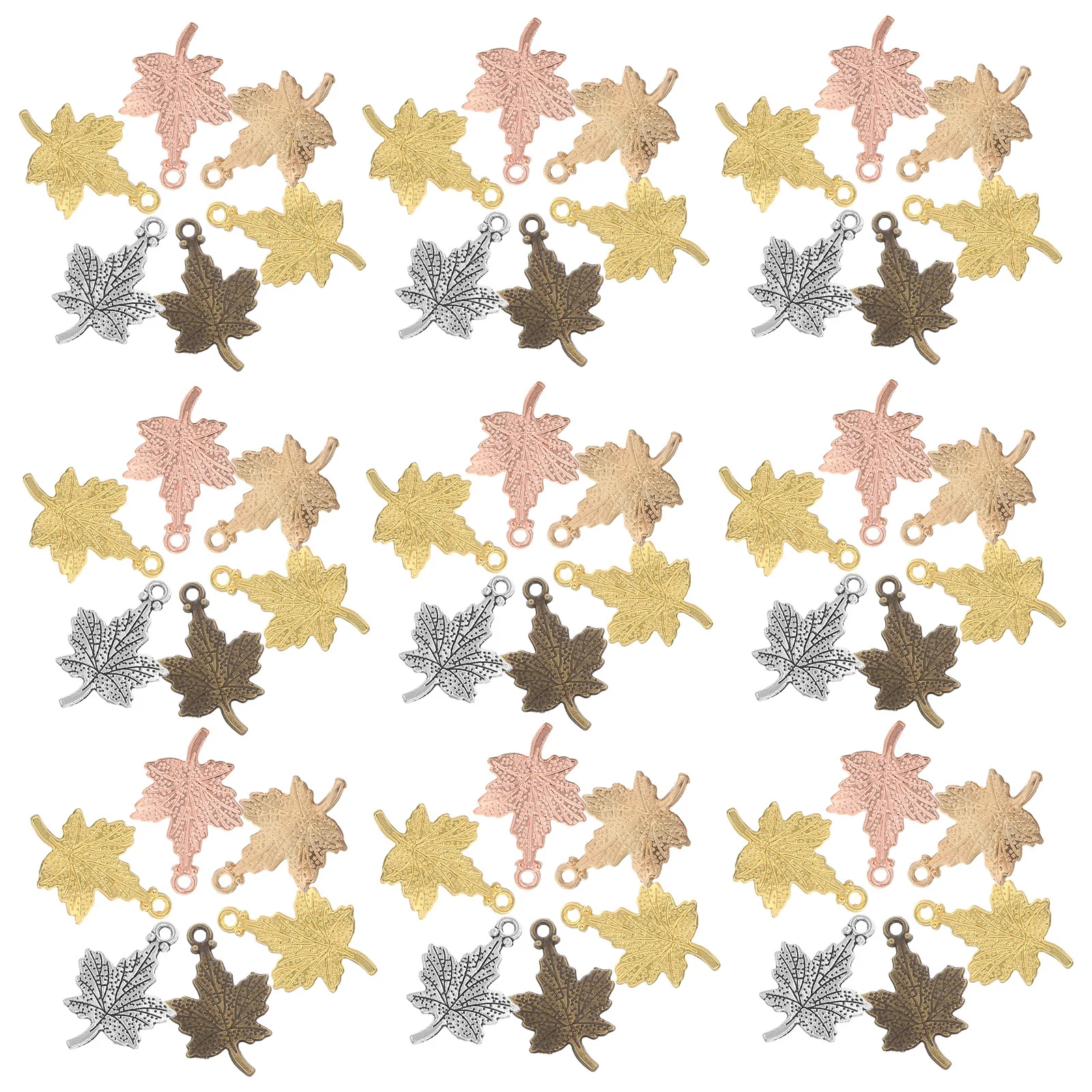 

90Pcs Alloy Maple Leaf Pendant DIY Charm Set for Necklace Bracelet Earrings Jewelry Making Supplies Alloy Pendant Charm