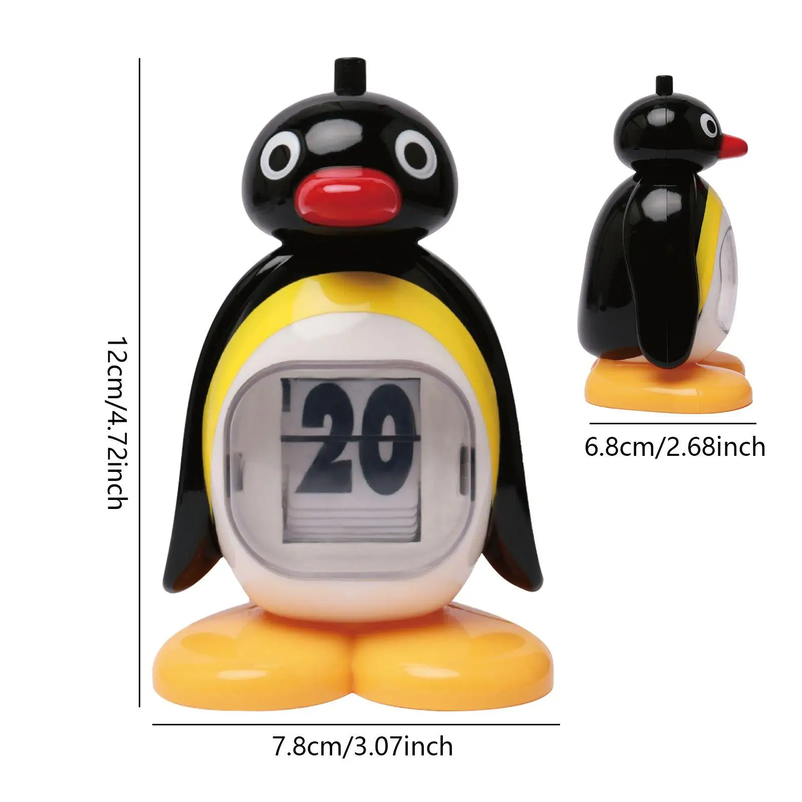 Calendario pinguino Decorazione animale creativa Premendo calendario perpetuo Ornamento retrò per compleanno Soggiorno Casa Amici