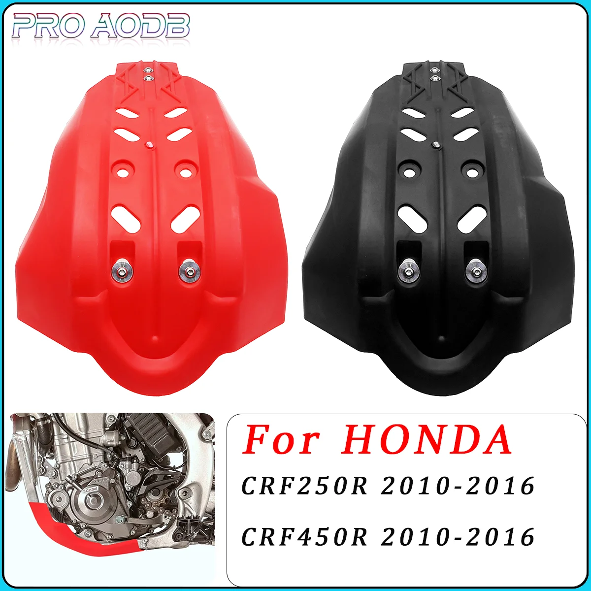 For Honda CRF250R CRF450R 2010 2011 2012 2013 2014 2015 2016 MOTO Motorcycle Accessories Skid Plate Engine Guard Cover Protector