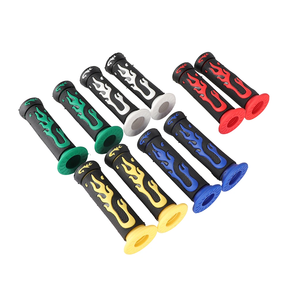 

Universal 7/8" 22mm Motorcycle Handles Rubber Flame Handle Grips for ATV Moped Quad Buggy Pitbike Dirt Bikes Scooter Accessories