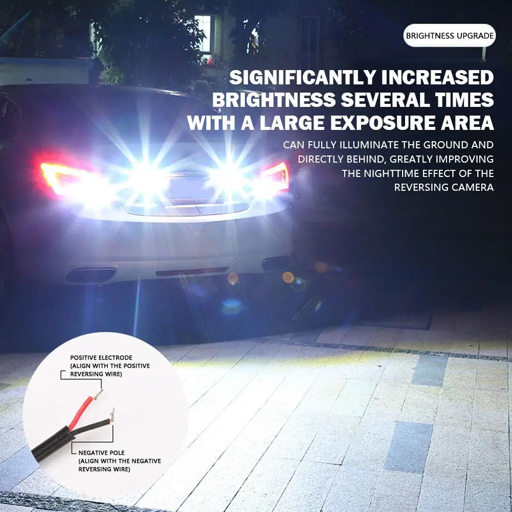 Car External LED Reversing lamp 6500K Mini Auxiliary Power Accessories Camera Backup System High Reverse Light Illumination Y1H2