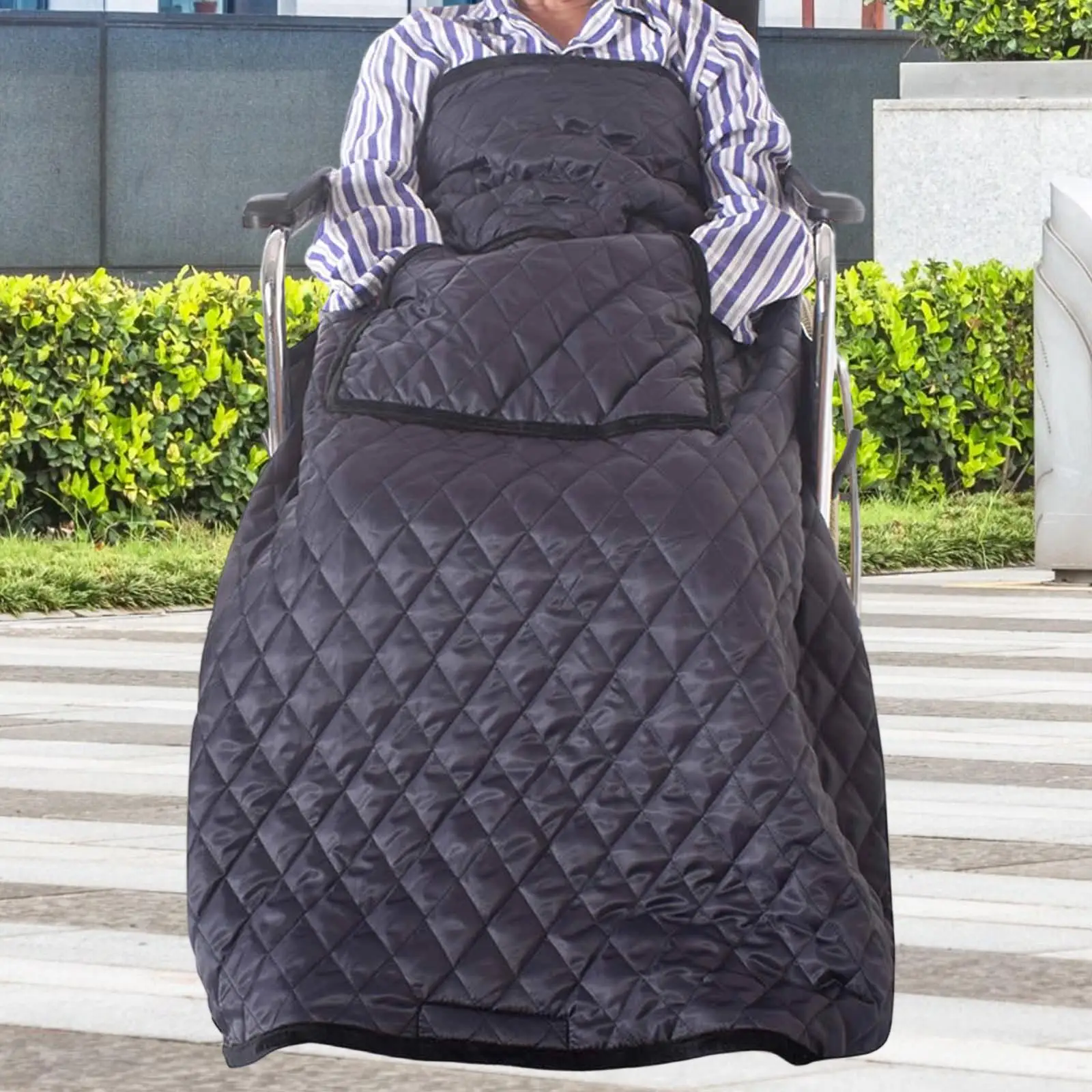 

Wheel Chair Blanket Outdoor Windproof Soft Portable Gift for Lower Body Wheel Chair Warm Cover Versatile Lap Blanket Adults