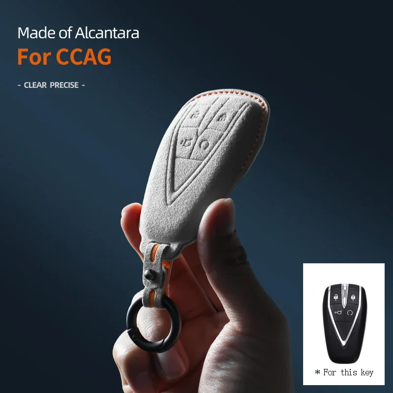 

Alcantara Car Key Case Cover Shell For CCAG Changan UNIT UNIK CS35 CS55 CS75 PLUS Oshan X7 X5 KeyChain Protector Accessories