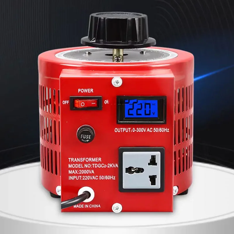 2KW Single-phase voltage regulator 2000W input 220v adjustable 0-300V AC step-up and step-down power supply