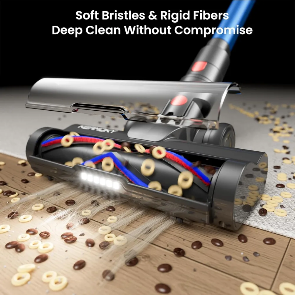 مكنسة كهربائية لاسلكية 580 وات 48 كيلو باسكال 70 دقيقة مكنسة كهربائية ذاتية الدائمة مع فرشاة مضادة للتشابك للعلاج العطري للأرضيات الصلبة #5