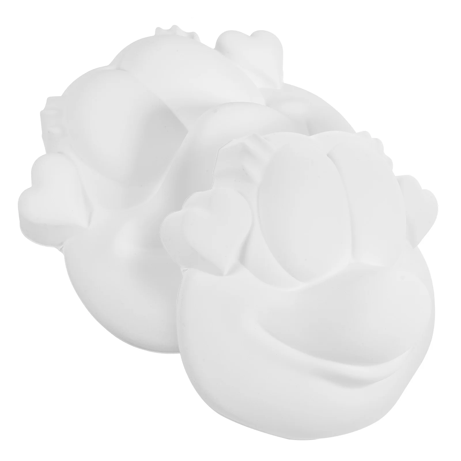 

2 Pcs Frog White Embryo Mask Diy Masks Children's Paintable Blank Creative Costume