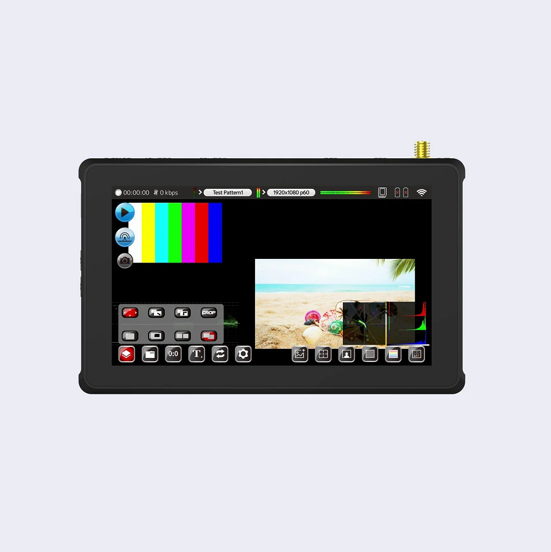 Movmagic 4k Multi-Video-Umschalter Touchscreen Professionelle Kamera mit hoher Helligkeit und PIP-Zoom