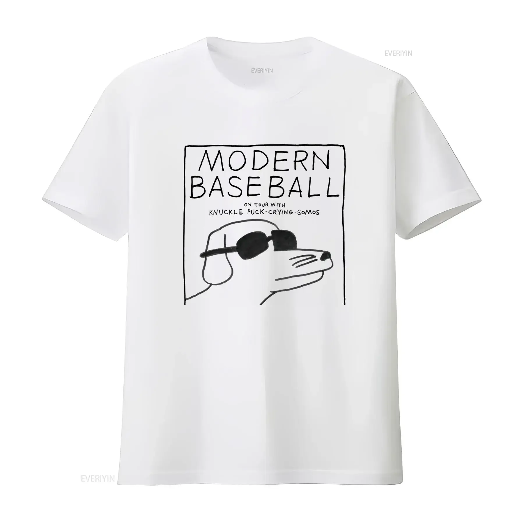 Modern Baseball Tour Band T shirt with Knuckle Puck Crying Somos Design vintage Washed Versatile Breathable Casual graphic