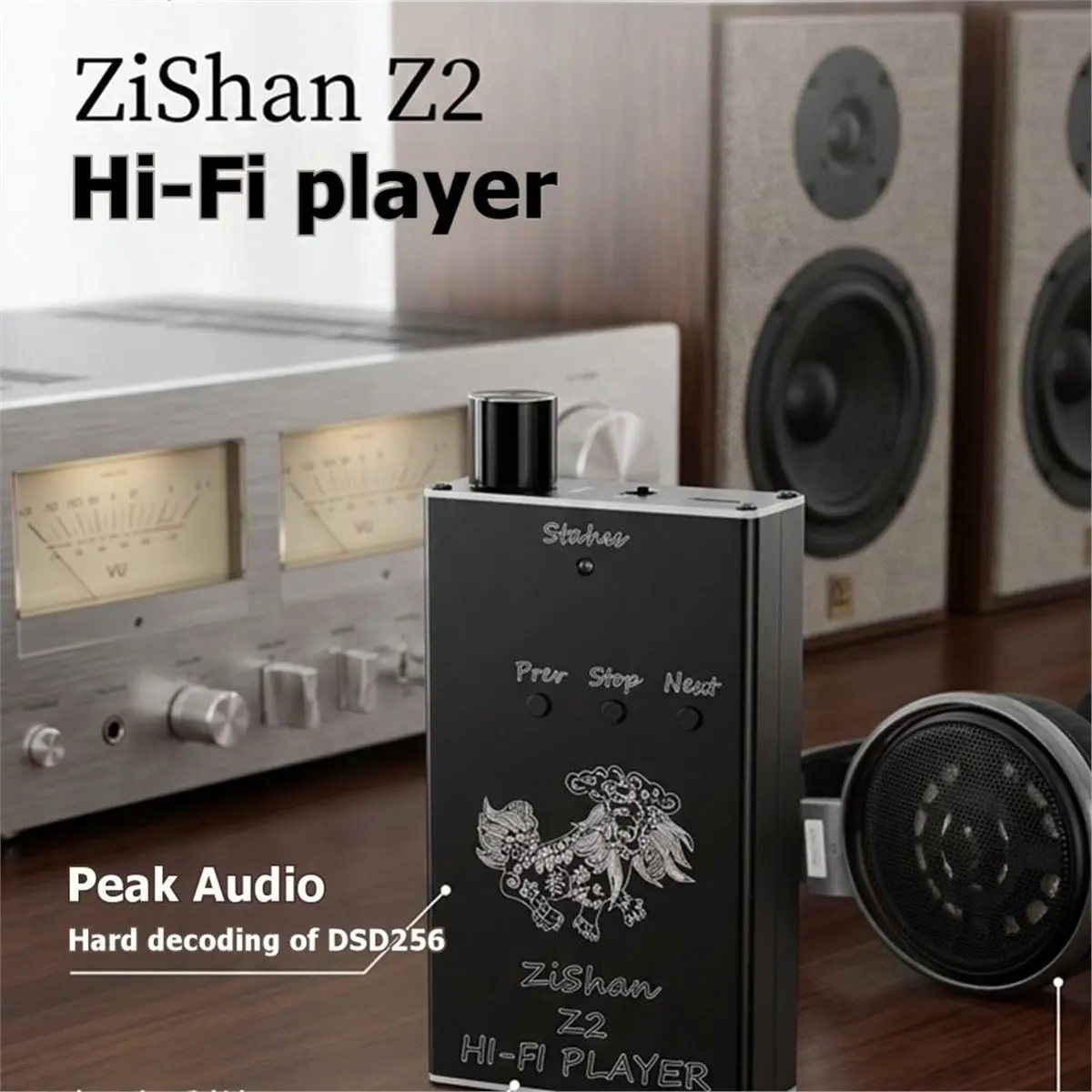 -[T1169C Digital]Upgrade Portable Zishan Z2 HiFi DSD Dard Decoding Lossless Music Player MP3 Player ES9018 Headphone Amplifier view 6