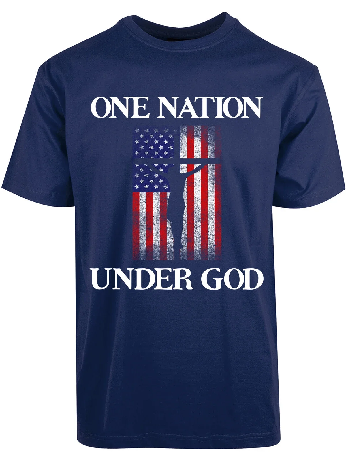 One Nation Under God. US Flag 2nd Amendment Patriotic Gift Mens T-Shirt. Summer Cotton Short Sleeve O-Neck Unisex T Shirt New