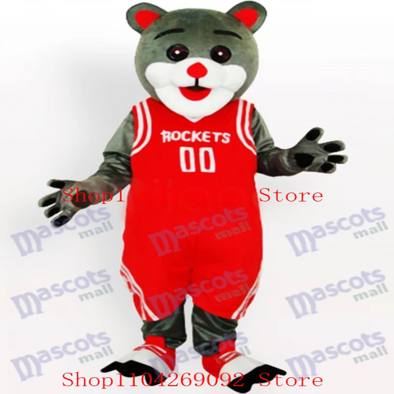 

Houston Rockets Bear Funny Mascot Costume Cartoon Fursuit Cosplay Costume Animal Character Outfit Suit Birthday Party