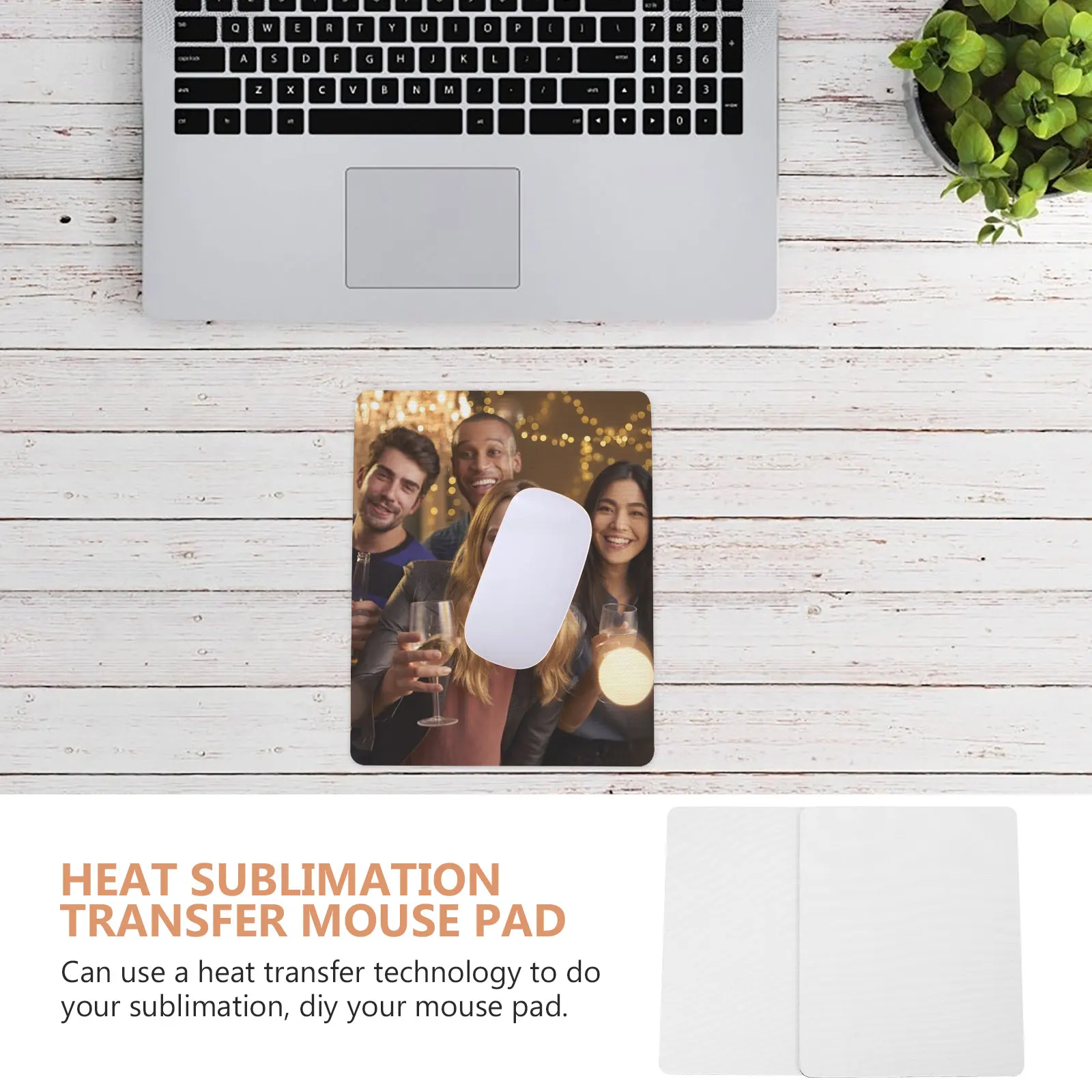 

5 Pcs Sublimation Mouse Pad Heat Transfer Computer Blank Pads for White Mousepad Blanks Bulk