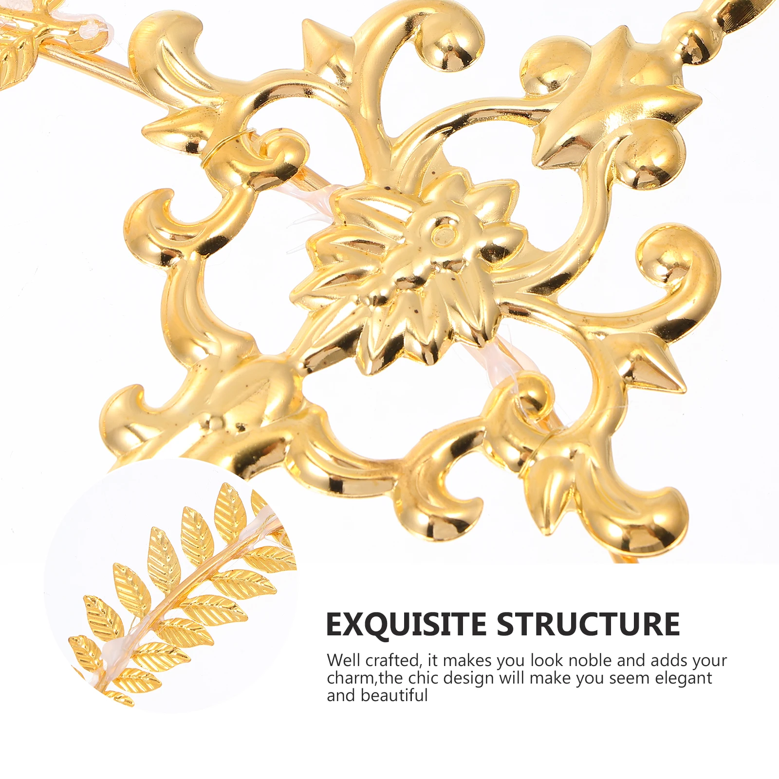 

1pc Retro Golden Hairband Elegant Bridal Headdress Vintage Hair Accessory For Wedding Party Handmade Decorative Headpiece