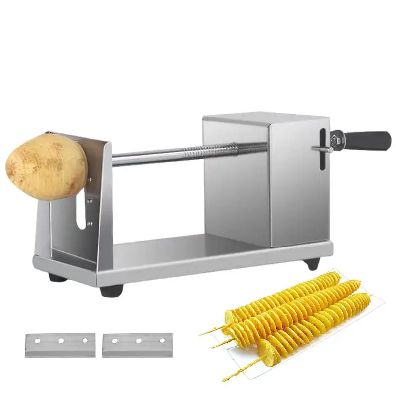 Spiral Potato Cutter Manual Tornado Potato Cutting Machine Spiral Vegetable Fruit   Cutter Twisted Potato Slicer Kitchen Gadgets